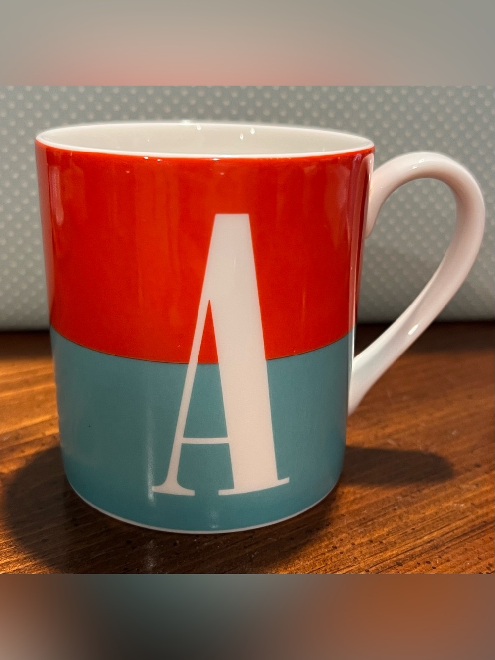 KATE SPADE Lenox What's in a Name Coffee Mug “A” Monogram Initial Letter Cup